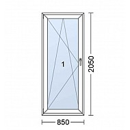 Plastové dveře | 85x205 cm (850x2050 mm) | bílé | otevíravé i sklopné | levé