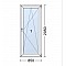Plastové dveře | 85 x 205 cm (850 x 2050 mm) | bílé |otevíravé i sklopné | pravé