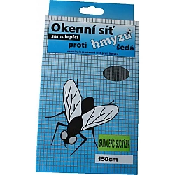 Okenní síť proti hmyzu 150 x 180 cm, šedá