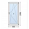 Plastové dveře | 95 x 205 cm (950 x 2050 mm) | bílé |otevíravé i sklopné | pravé