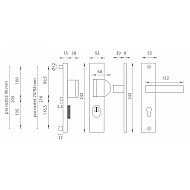 Bezpečnostní klika OMEGA 2 Plus - Nikl