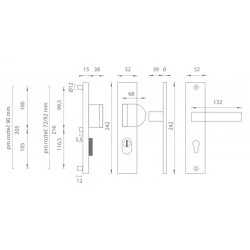 Bezpečnostní klika OMEGA 2 Plus - Nikl