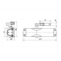 Samozavírač GEZE TS 1000 s ramínkem do 60 kg - Stříbrný