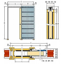 ECLISSE CLASSIC jednokřídlé do zdiva