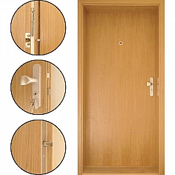 Bezpečnostní dveře BT 2 - Bílý PREMIUM, 80/197 cm, P